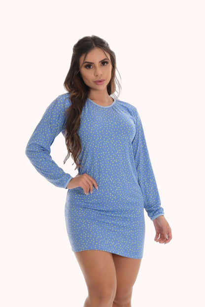 Pijama Vestido Estampado – Doce Malícia