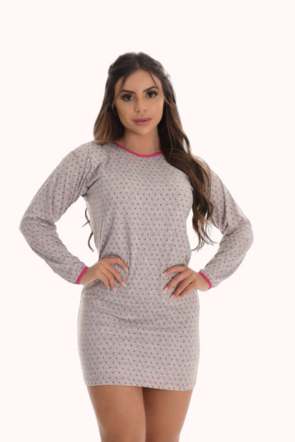 Pijama Vestido Estampado – Doce Malícia