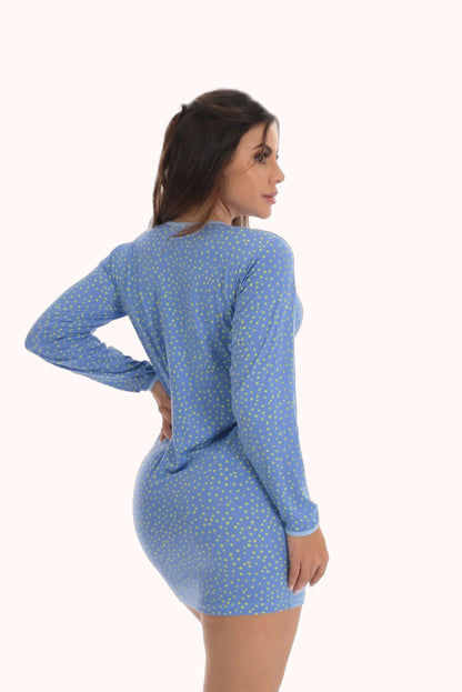 Pijama Vestido Estampado – Doce Malícia