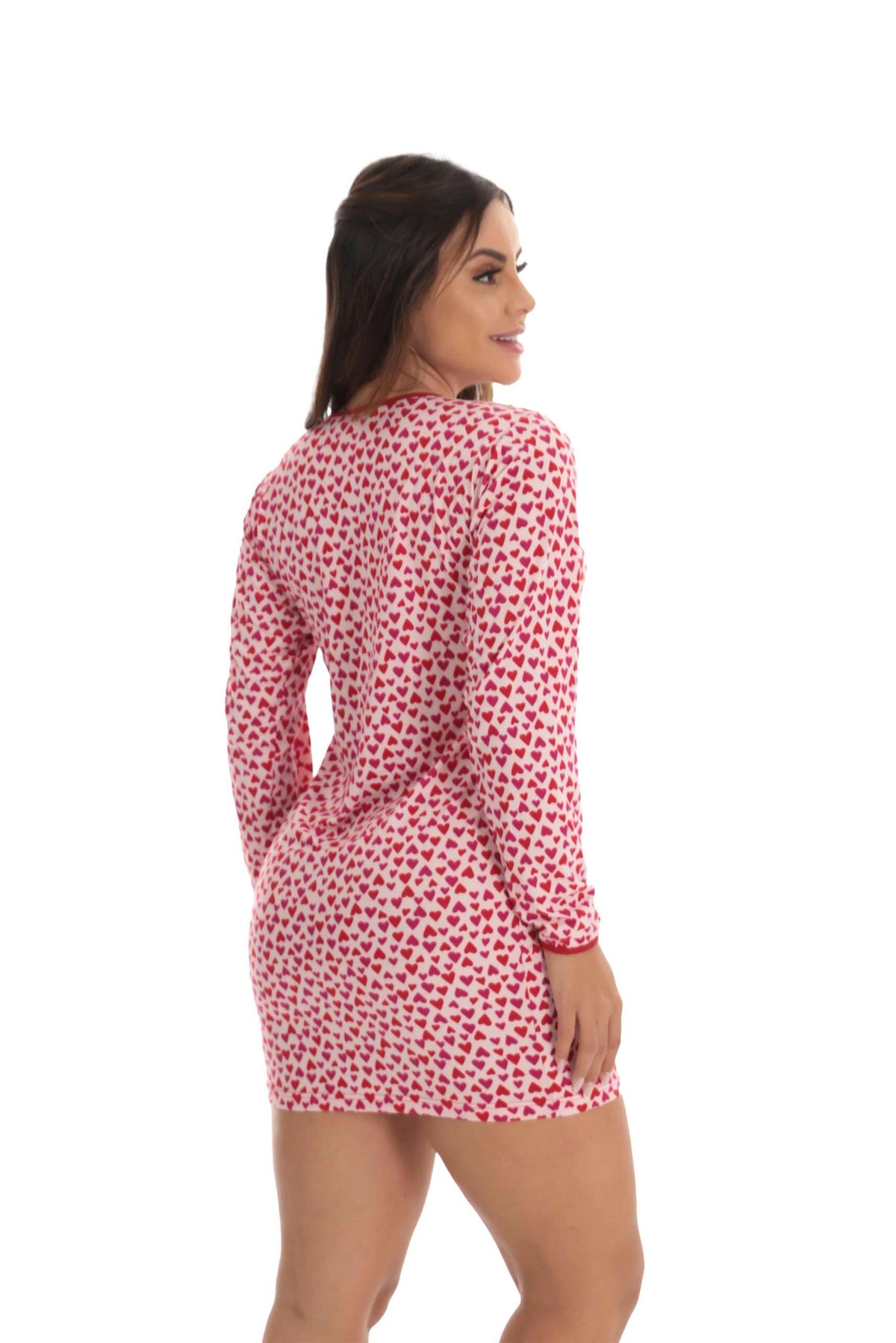 Pijama Vestido Estampado em azul claro – Doce Malícia