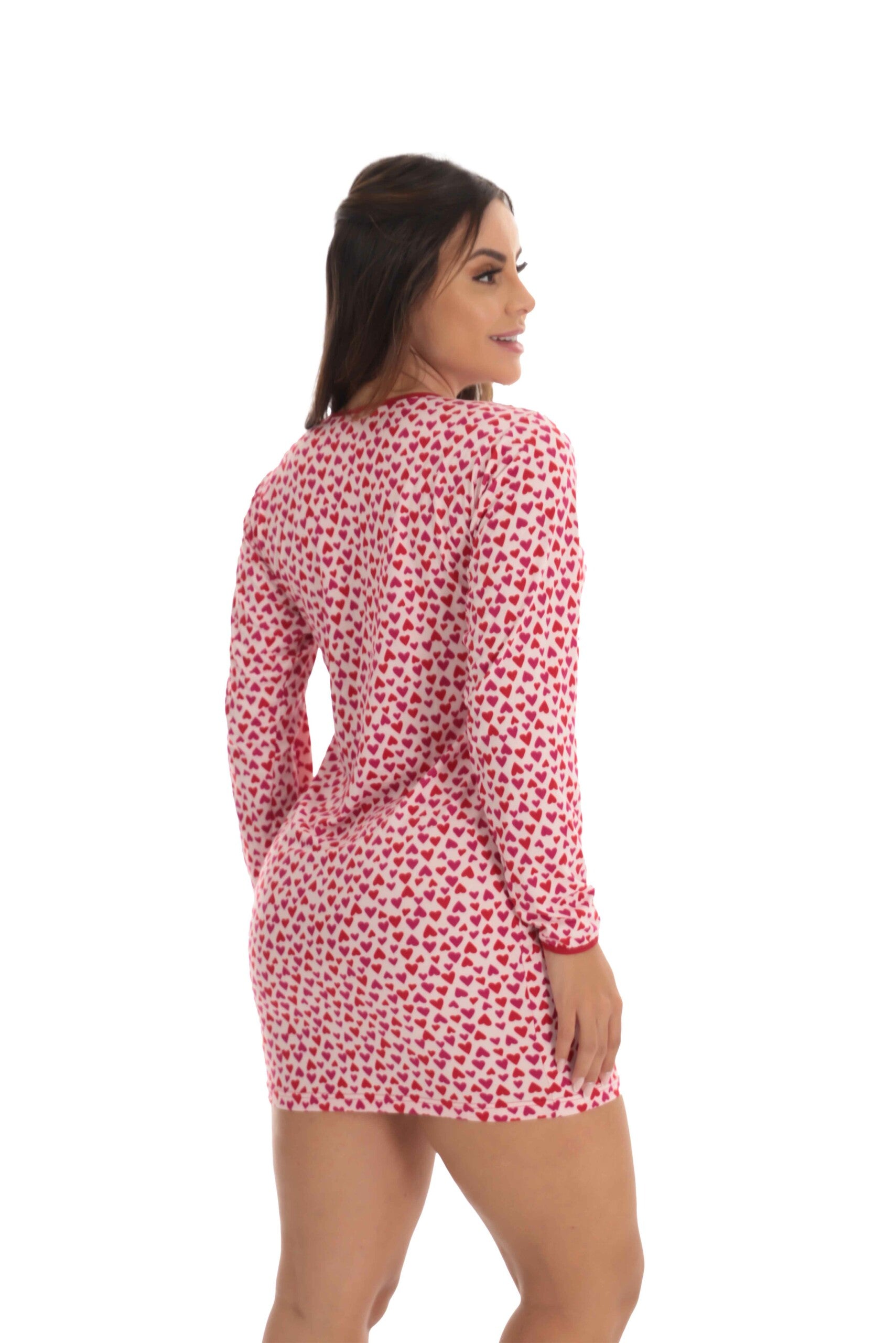 Pijama Vestido Estampado em azul claro – Doce Malícia