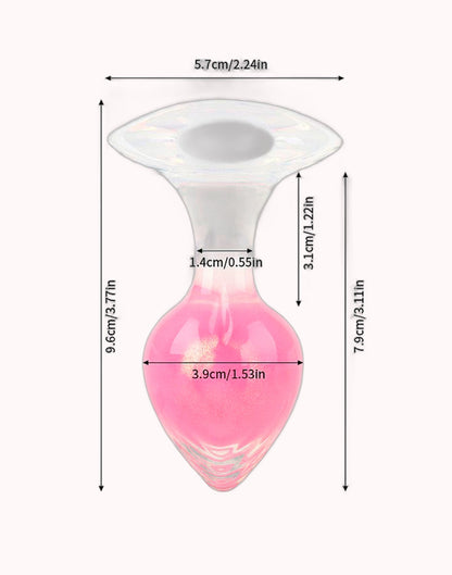 Plug Anal em Silicone Fluorescente Tamanho M – 9,6 x 3,9 – Doce Malícia