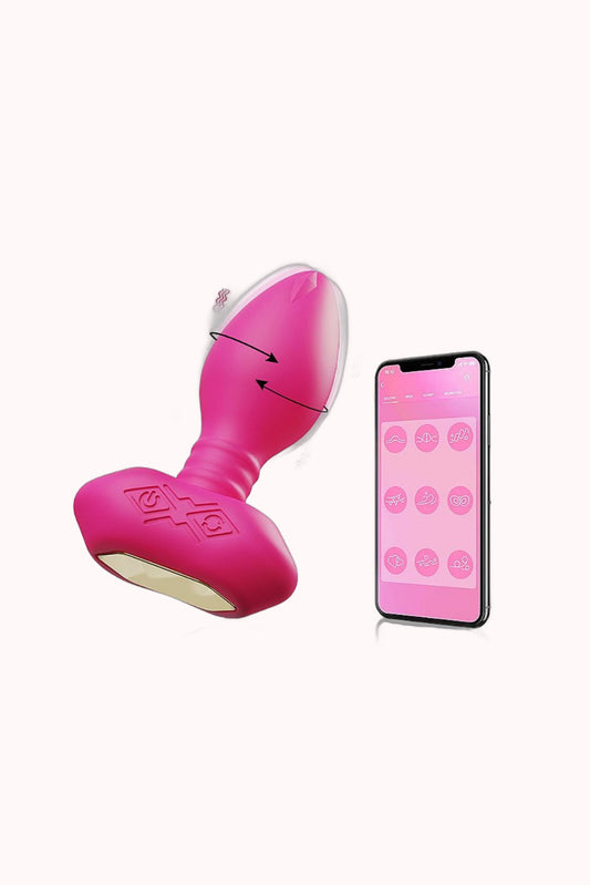 Plug Anal com Vibro e Rotação – À Longa Distância por APP – Doce Malícia