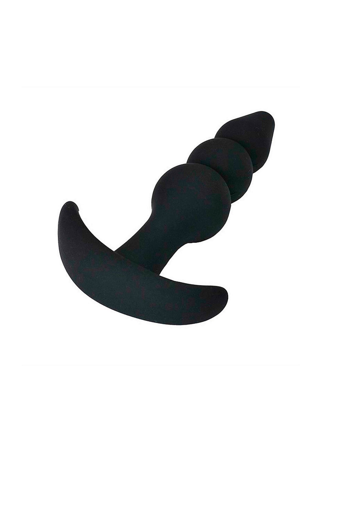 Plug Anal Cônico em Silicone Escalonado em Preto – Doce Malícia