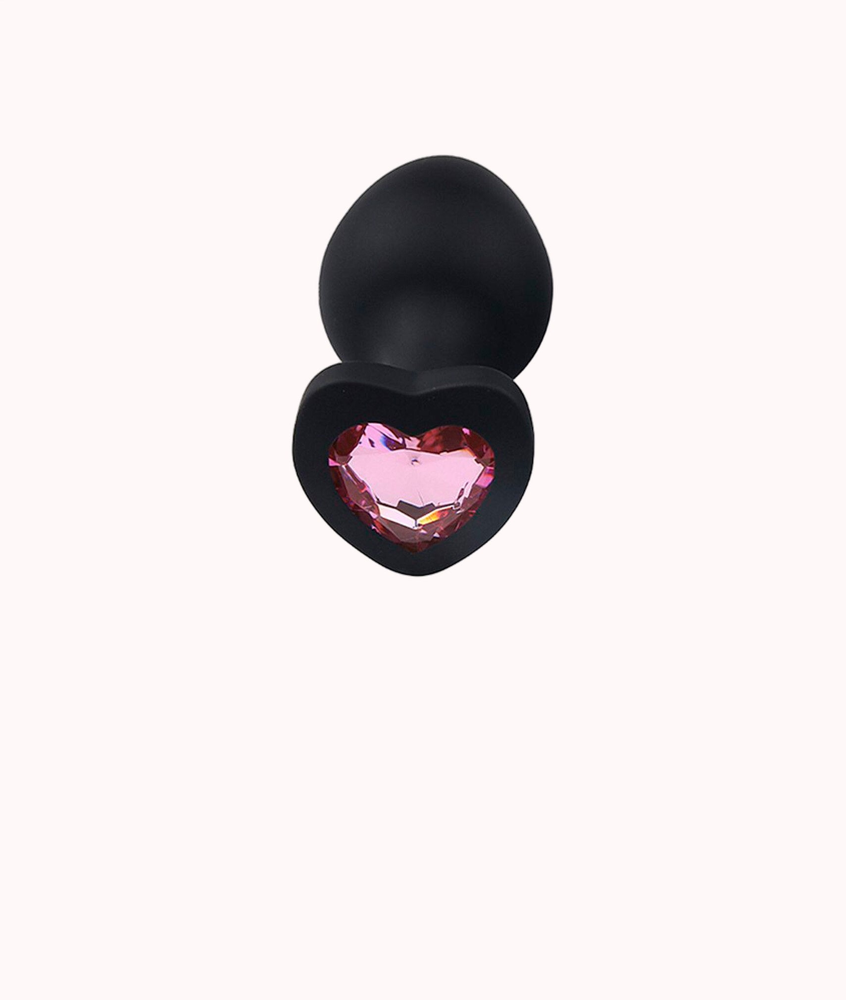 Plug Anal de Coração em Silicone com Cristal – Tamanho P – Doce Malícia