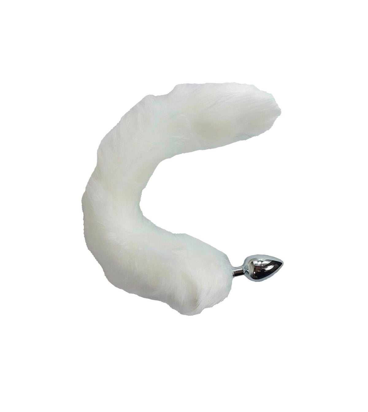 Plug Anal de Alumínio com Rabinho em Branco – Doce Malícia