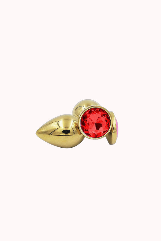 Plug Anal de Aço Dourado com Joia – Doce Malícia