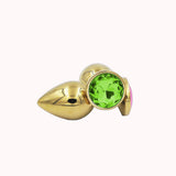 Plug Anal de Aço Dourado com Joia – Doce Malícia