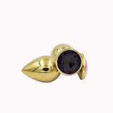 Plug Anal de Aço Dourado com Joia – Doce Malícia