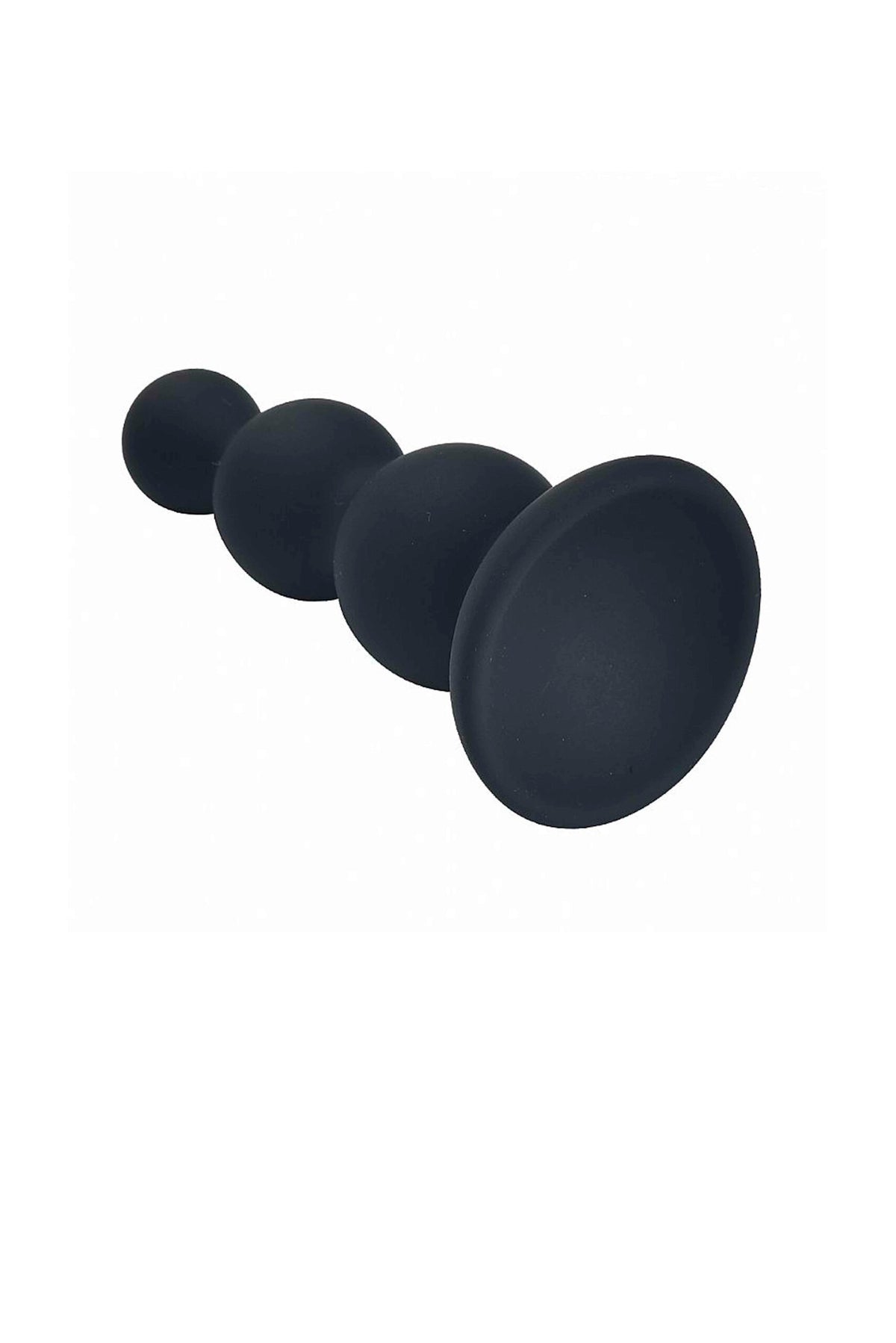 Plug Anal Escalonado em Silicone em Preto – Doce Malícia