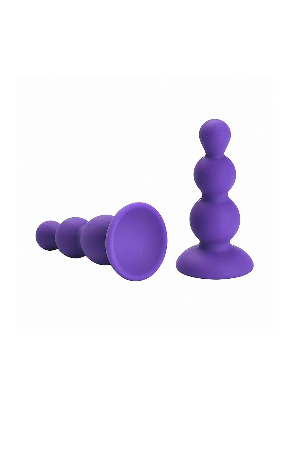 Plug Anal Escalonado em Silicone em Preto – Doce Malícia