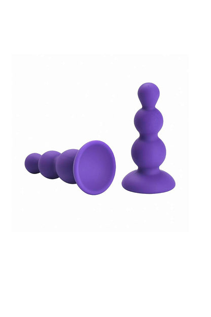Plug Anal Escalonado em Silicone em Preto – Doce Malícia