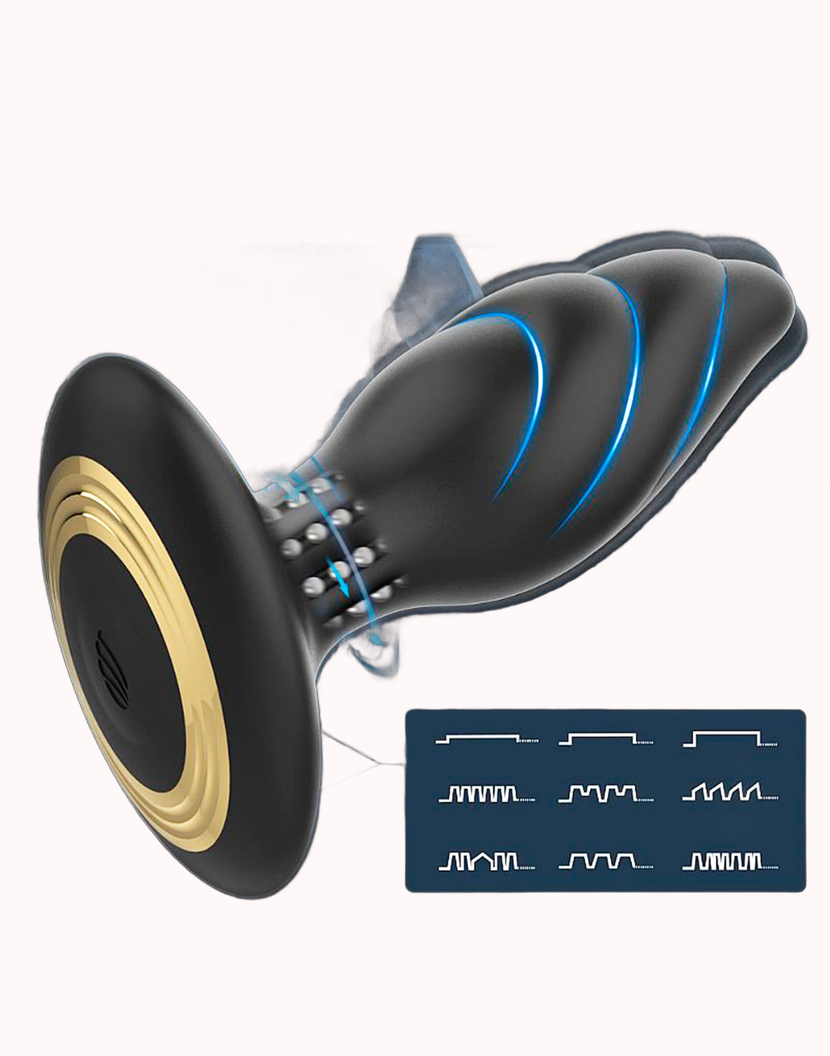 Plug Anal de Silicone com Vibro e Rotação de Esferas – Whirlwind – S – Doce Malícia