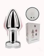 Plug Anal em Aço com Vibro / Led Colorido e Controle Remoto – Tamanho P – Doce Malícia
