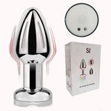 Plug Anal em Aço com Vibro / Led Colorido e Controle Remoto – Tamanho P – Doce Malícia