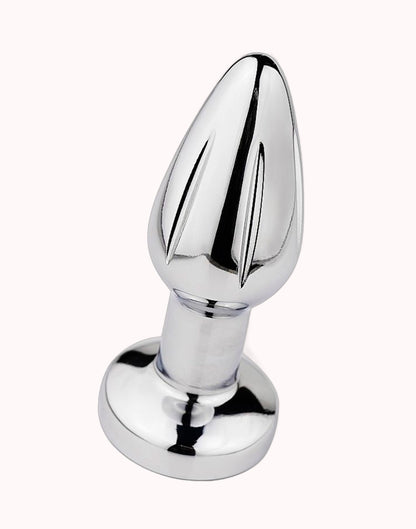 Plug Anal em Aço com Vibro / Led Colorido e Controle Remoto – Tamanho P – Doce Malícia