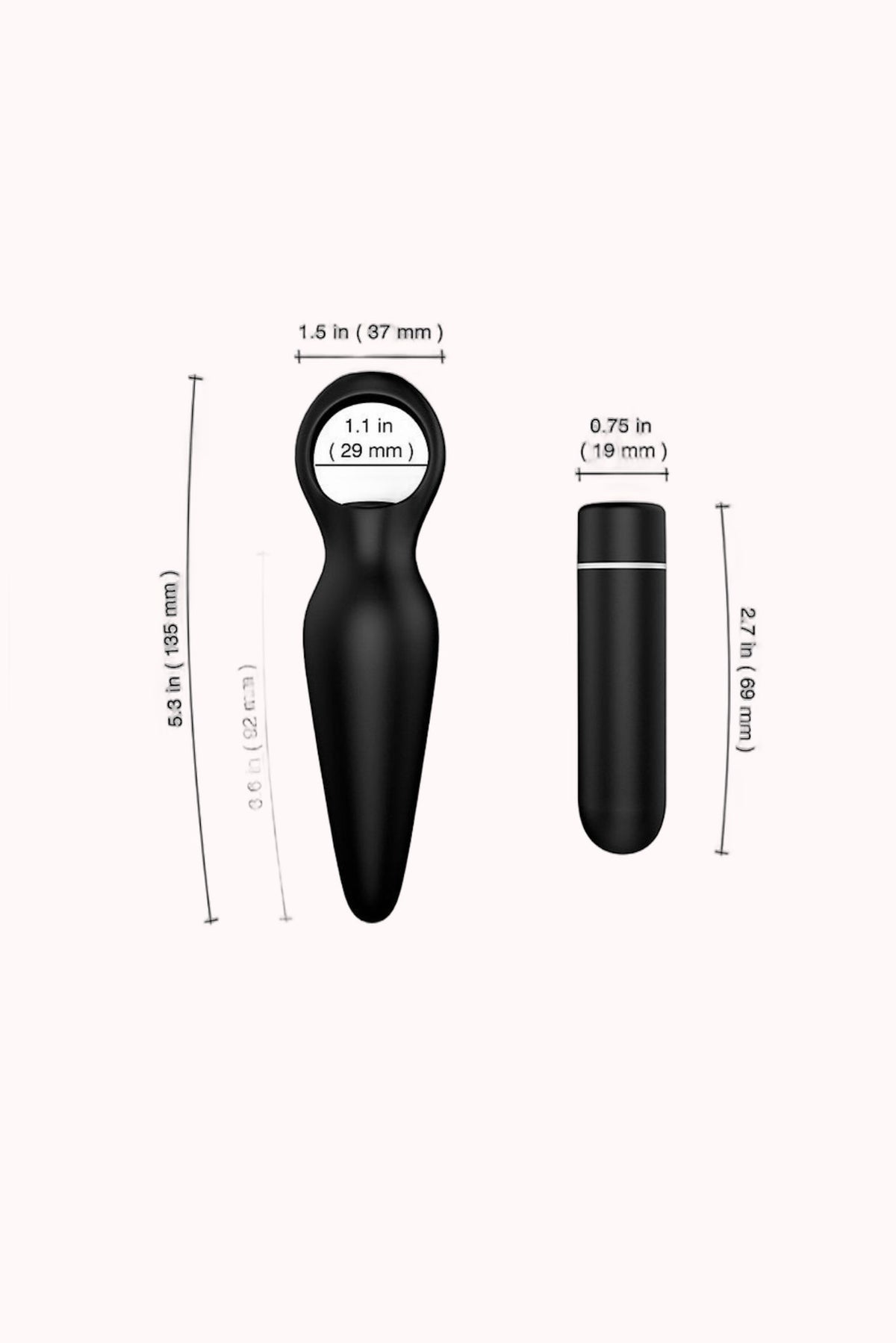 Plug Anal Dada c/ Capsula Vibratória – S – Doce Malícia