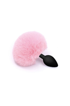 Plug Anal em Silicone Pompom em Preto – Doce Malícia