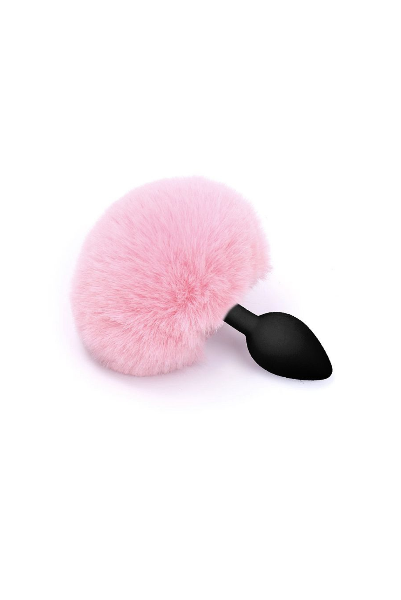 Plug Anal em Silicone Pompom em Preto – Doce Malícia