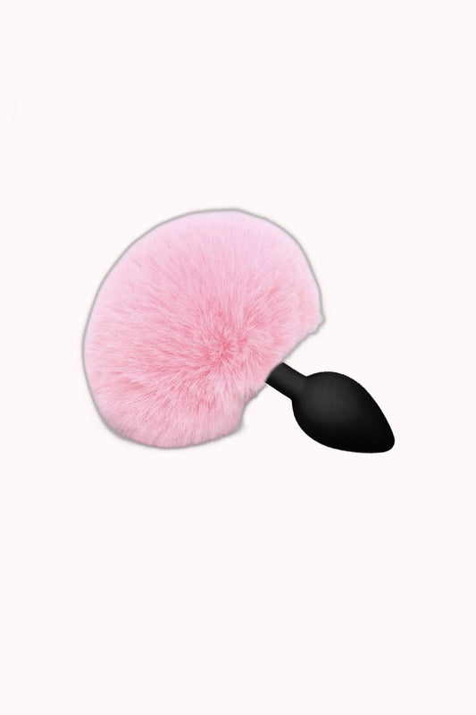 Plug Anal em Silicone Pompom de Coelho – Tamanho G – Doce Malícia