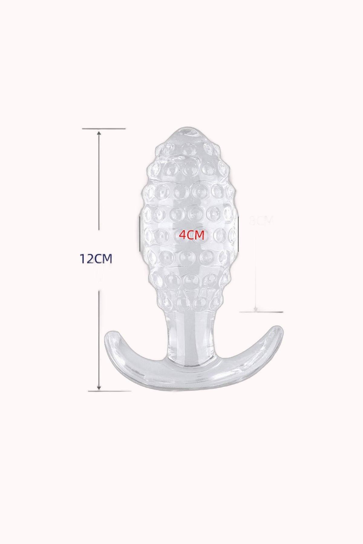 Plug Anal em Silicone c/ Textura de Bolinha – 12,0×4,0cm – Doce Malícia