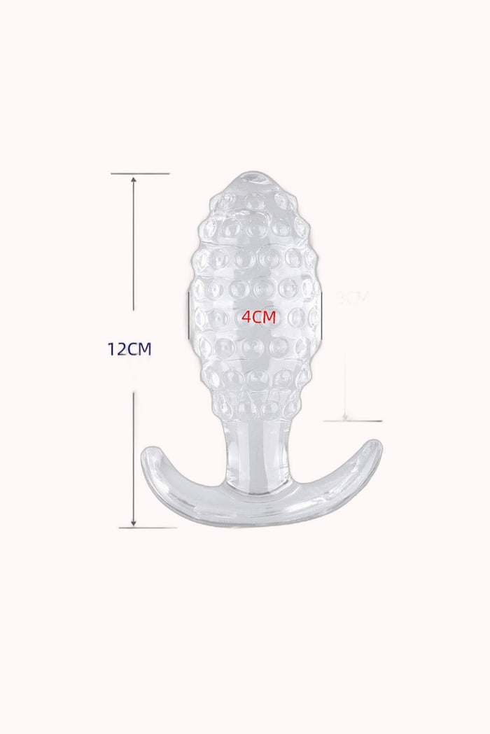 Plug Anal em Silicone c/ Textura de Bolinha – 12,0×4,0cm – Doce Malícia — Doce Malícia