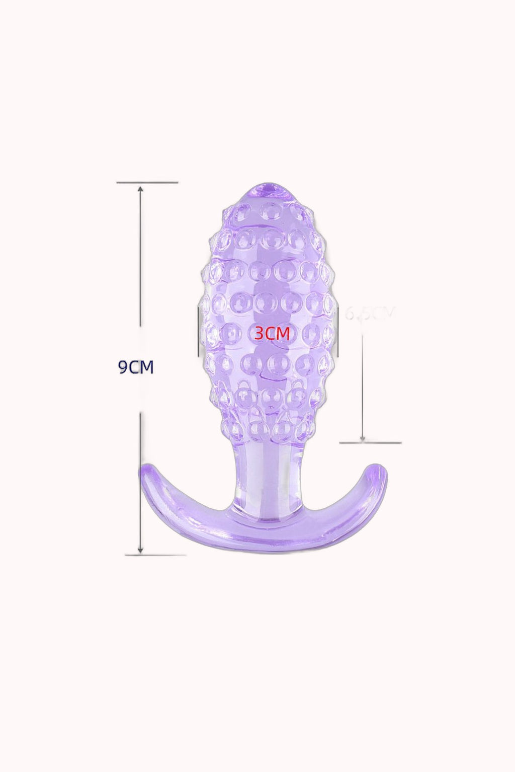 Plug Anal em Silicone c/ Textura de Bolinha – 9,0×3,0cm – Doce Malícia