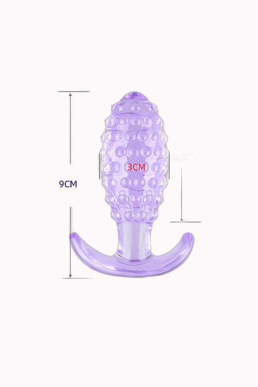 Plug Anal em Silicone c/ Textura de Bolinha – 9,0×3,0cm – Doce Malícia