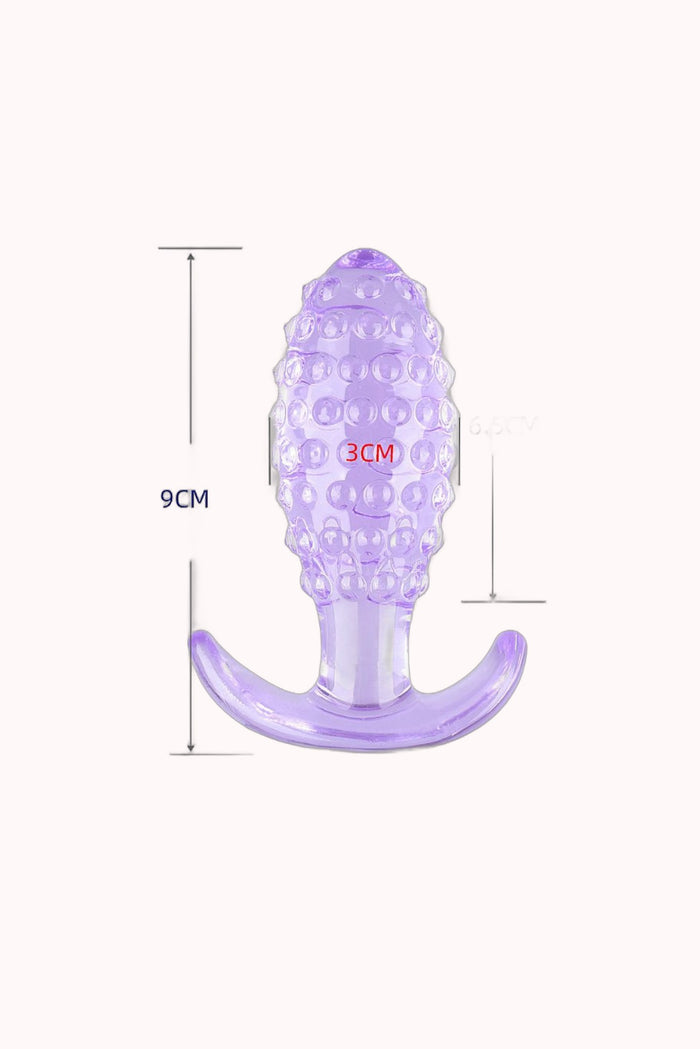 Plug Anal em Silicone c/ Textura de Bolinha – 9,0×3,0cm – Doce Malícia — Doce Malícia