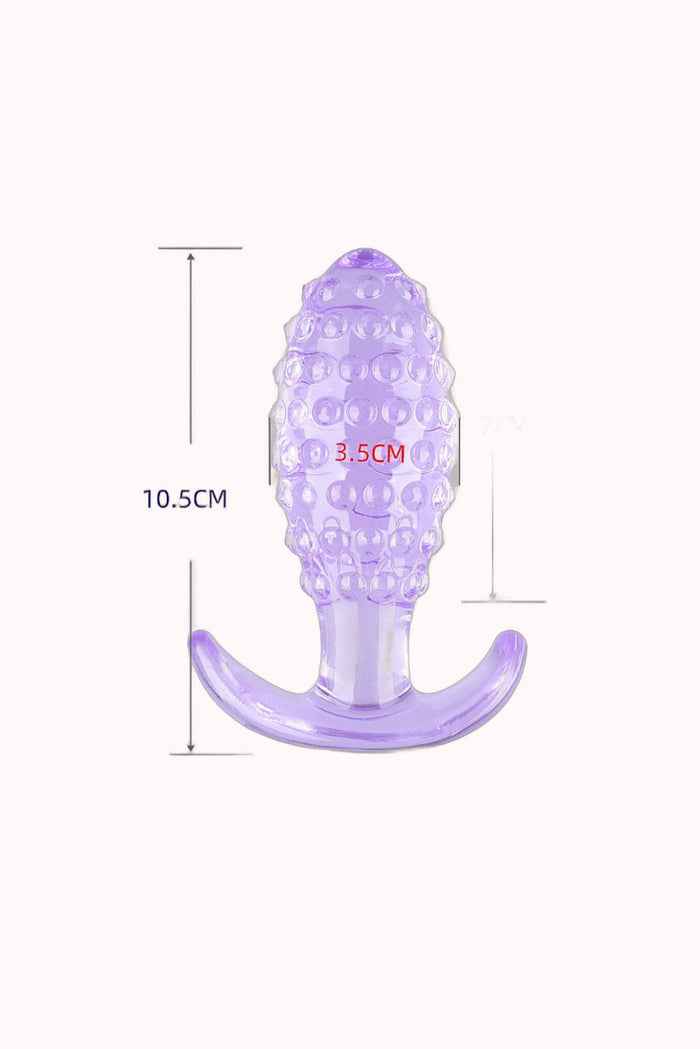 Plug Anal em Silicone c/ Textura de Bolinha – 10,5×3,5cm – Doce Malícia — Doce Malícia