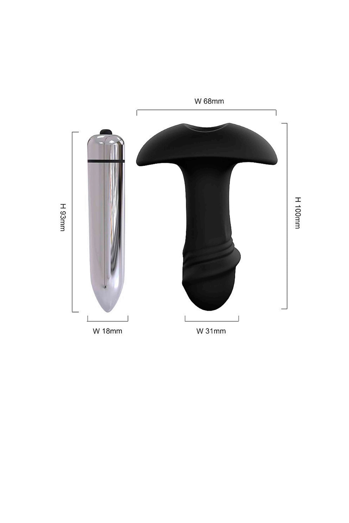 Plug Anal C/Vibro em Silicone em Quantidade – Doce Malícia