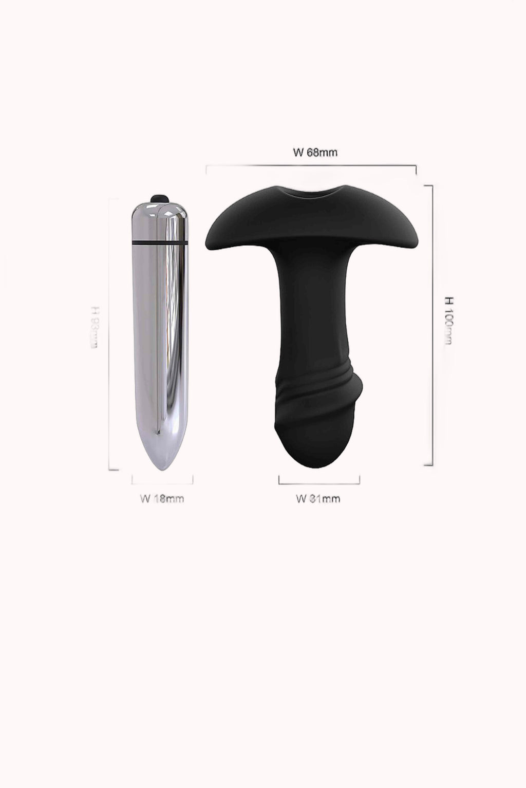 Plug Anal C/Vibro em Silicone Extra Macio 10cm – Doce Malícia