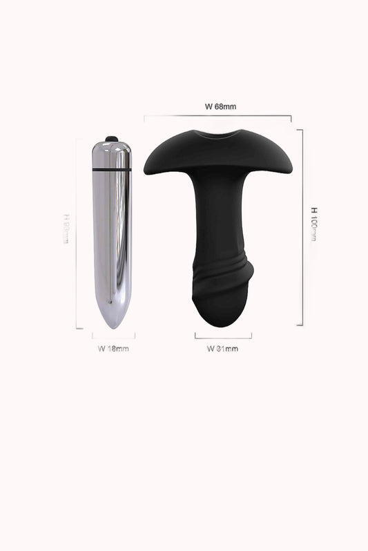 Plug Anal C/Vibro em Silicone Extra Macio 10cm – Doce Malícia