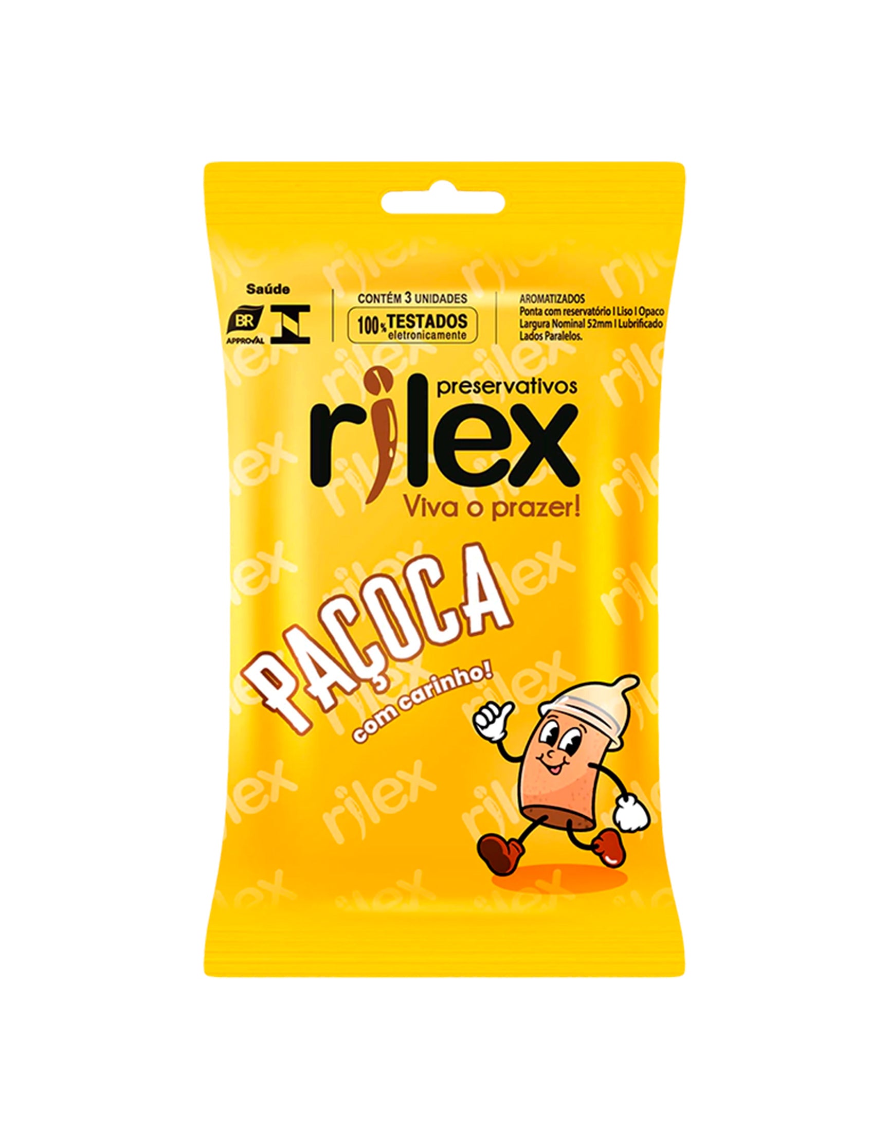 Preservativo Rilex Sachê com 3 Unidades em Quantidade – Doce Malícia