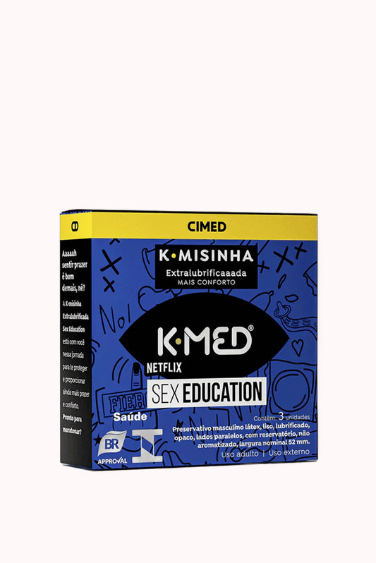 Preservativo K-Med K-Misinha Sex Education Extra Lubrificado Com 3 Unidades – Doce Malícia