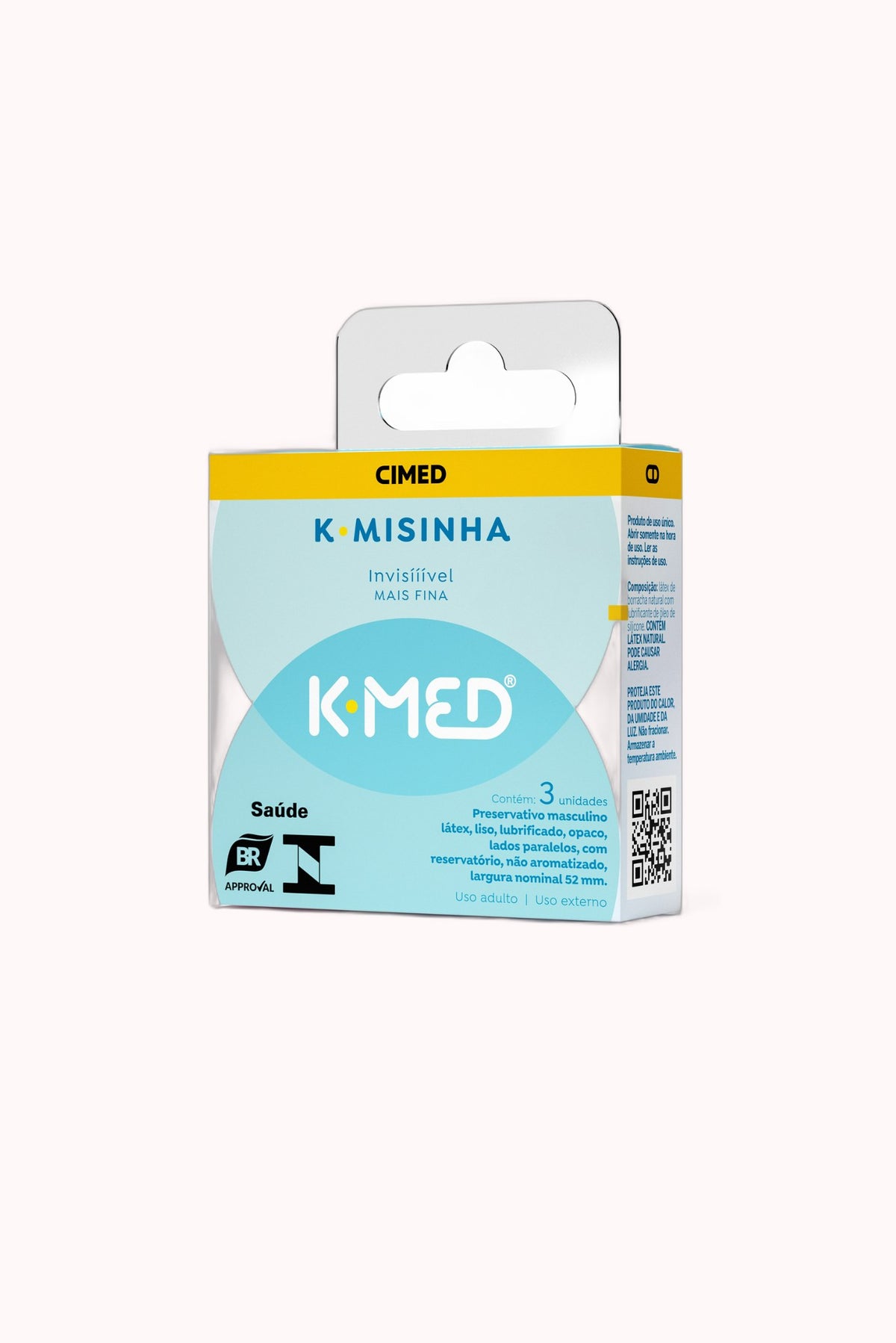 Preservativo K-Med K-Misinha Invisível – 3 Unidades – Doce Malícia