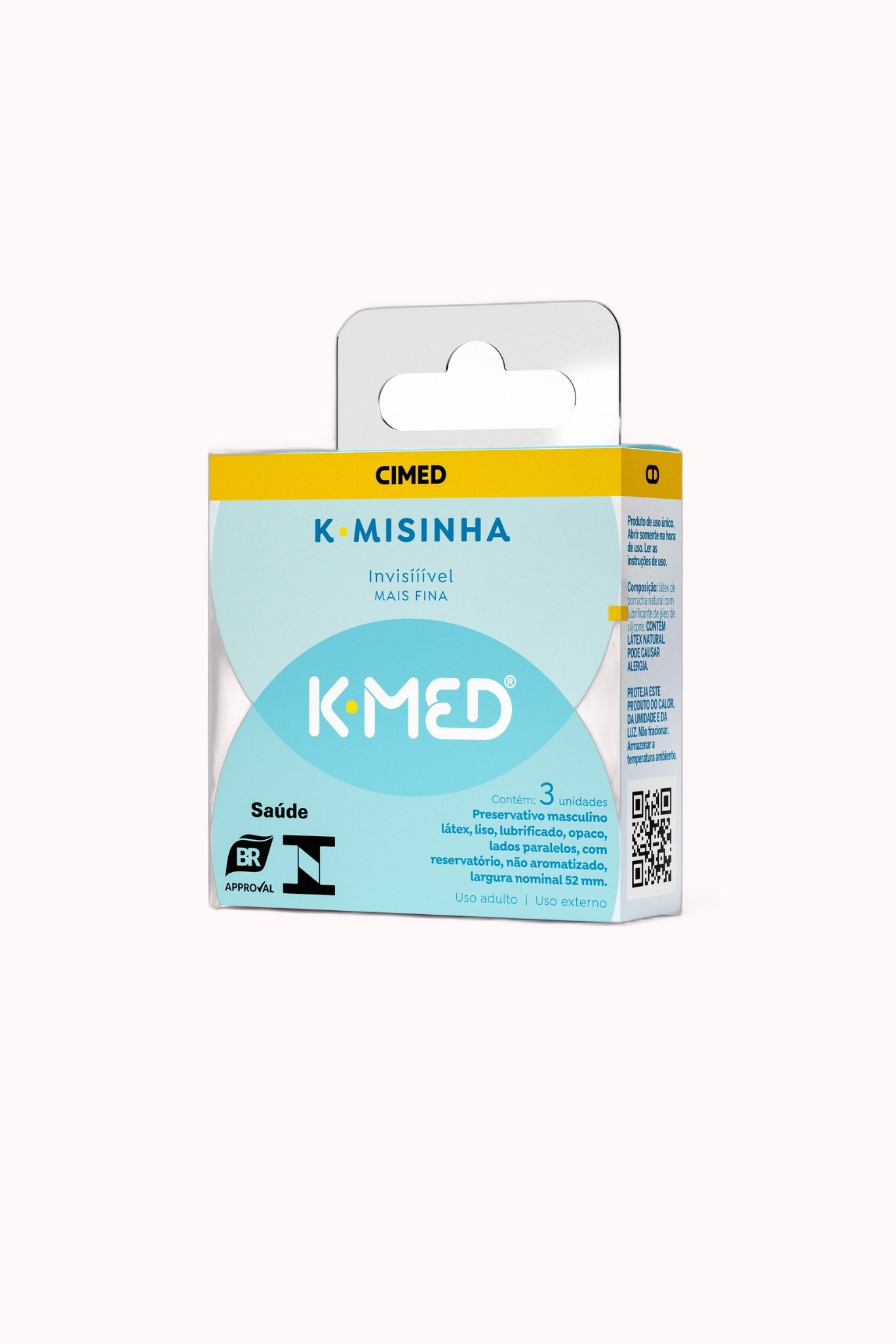 Preservativo K-Med K-Misinha Invisível – 3 Unidades – Doce Malícia