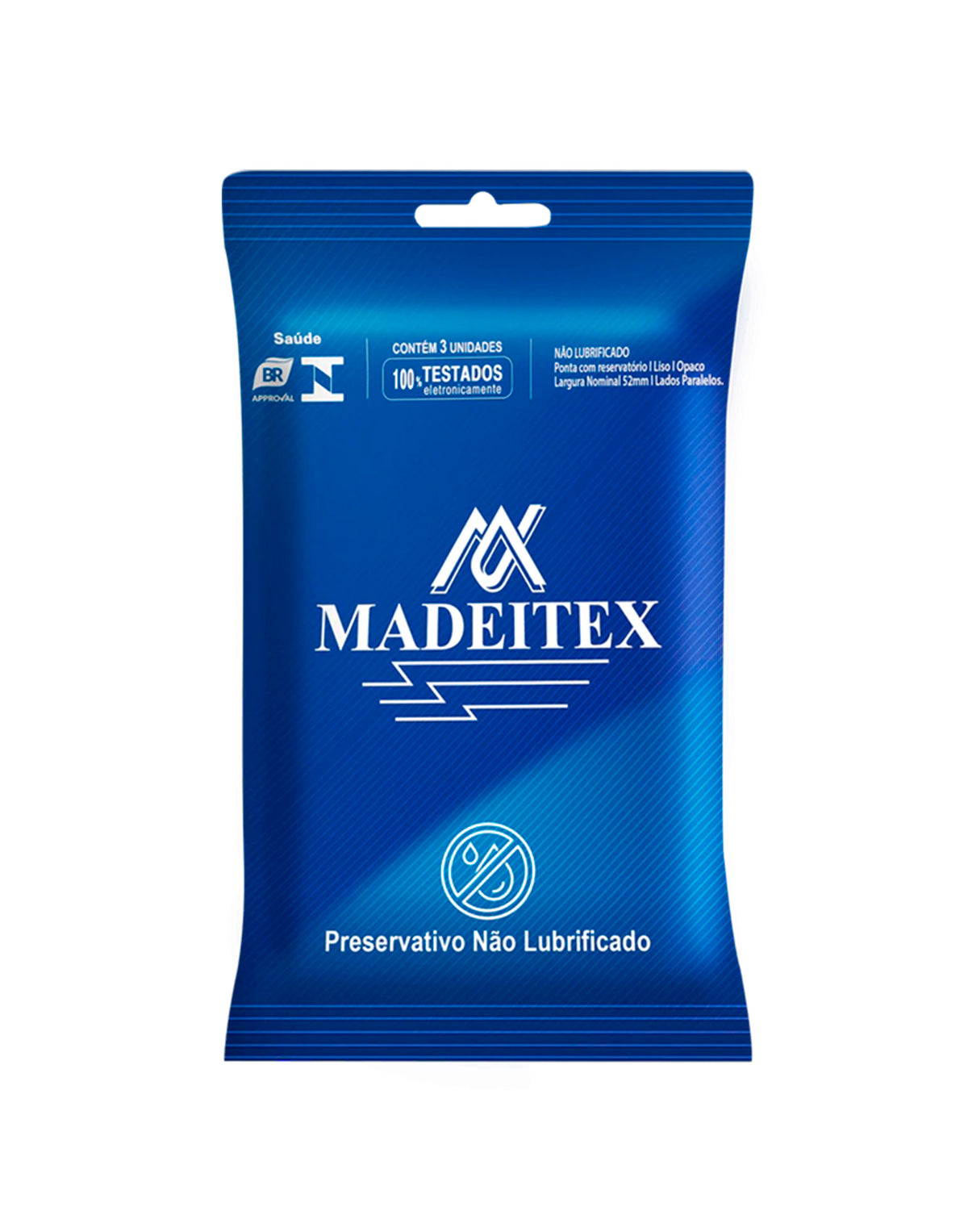 Preservativo Madeitex Sachê com 3 Unidades em Quantidade – Doce Malícia