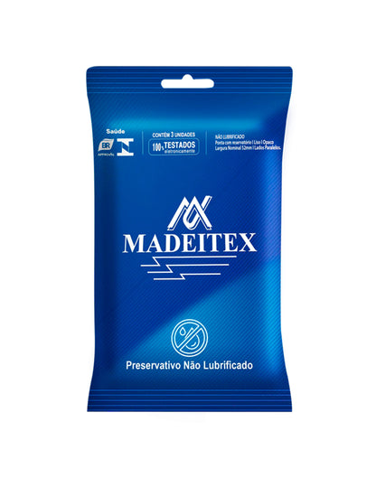 Preservativo Madeitex Sachê com 3 Unidades em Quantidade – Doce Malícia