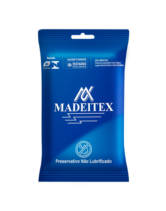 Preservativo Madeitex Sachê com 3 Unidades em Quantidade – Doce Malícia