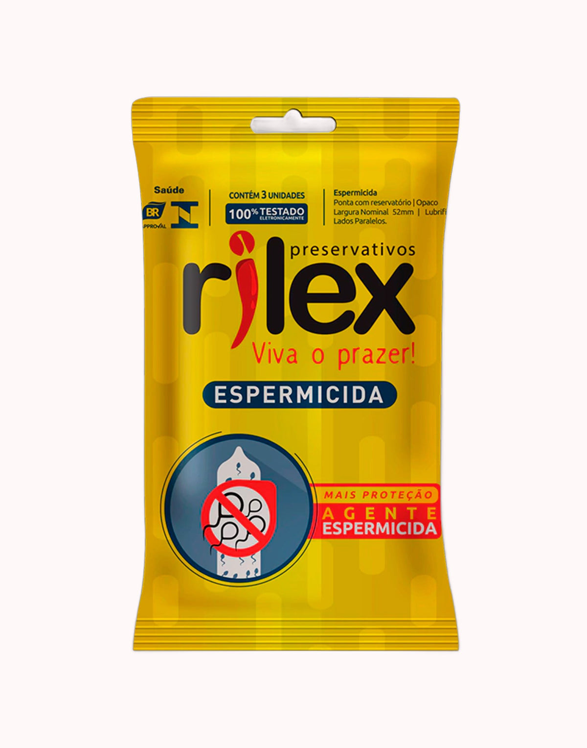 Preservativo Rilex Sachê com 3 Unidades – Doce Malícia