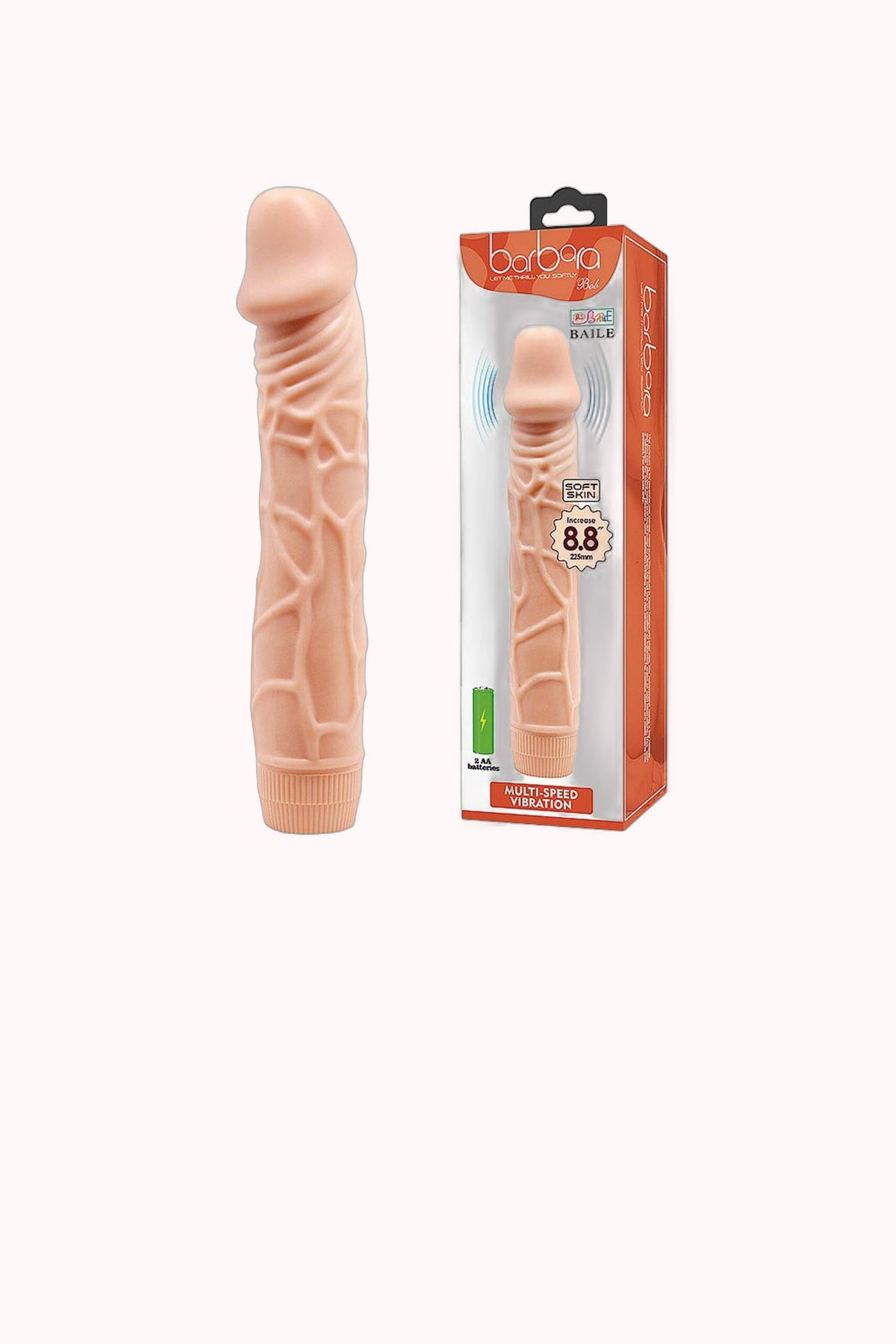 Prótese com Vibro Texturizado 22cm – Doce Malícia