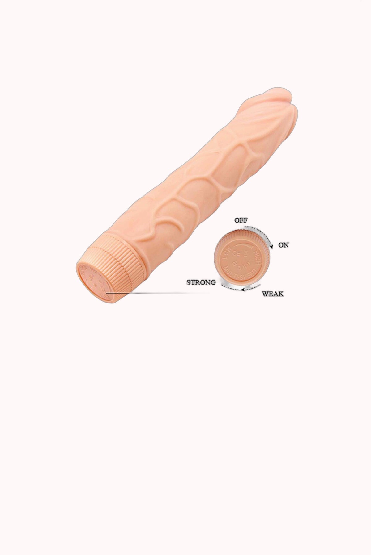 Prótese com Vibro Texturizado 22cm – Doce Malícia