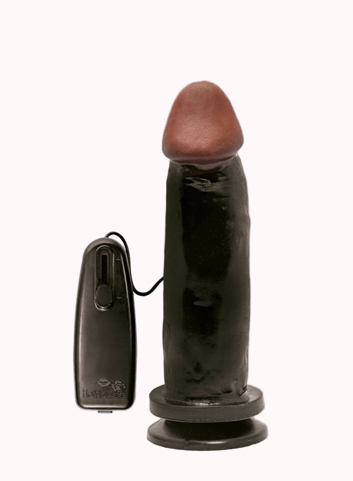 Prótese Maciça Hot Black 18×4,5cm C/Vibro Externo – HP240HBE – Doce Malícia