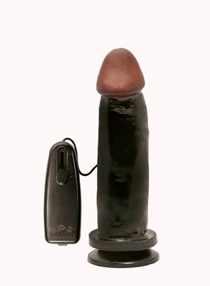 Prótese Maciça Hot Black 18×4,5cm C/Vibro Externo – HP240HBE – Doce Malícia