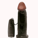 Prótese Maciça Hot Black 18×4,5cm C/Vibro Externo – HP240HBE – Doce Malícia