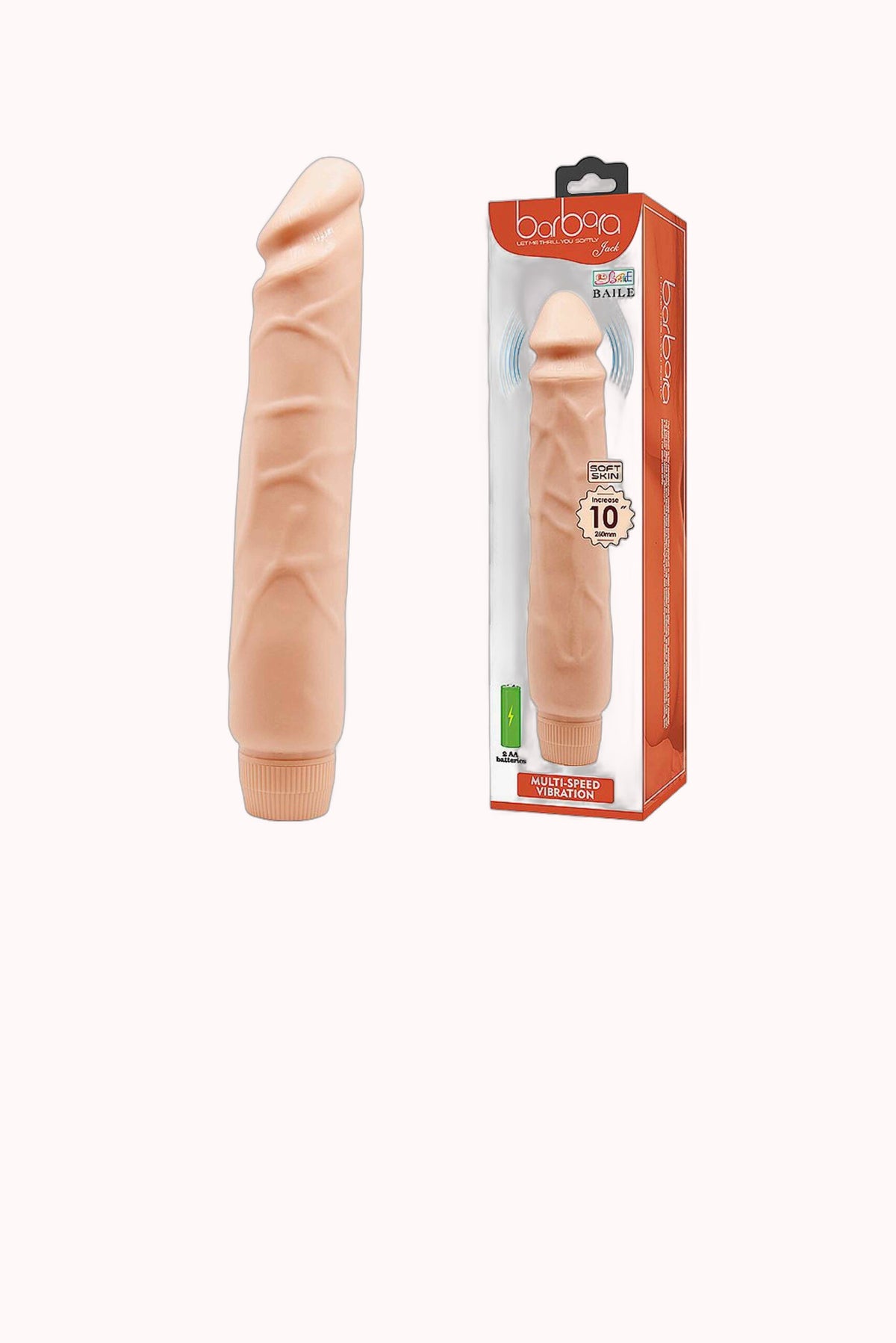 Prótese Peniana com Vibro Multivelocidade 25,5×4,9cm – Doce Malícia