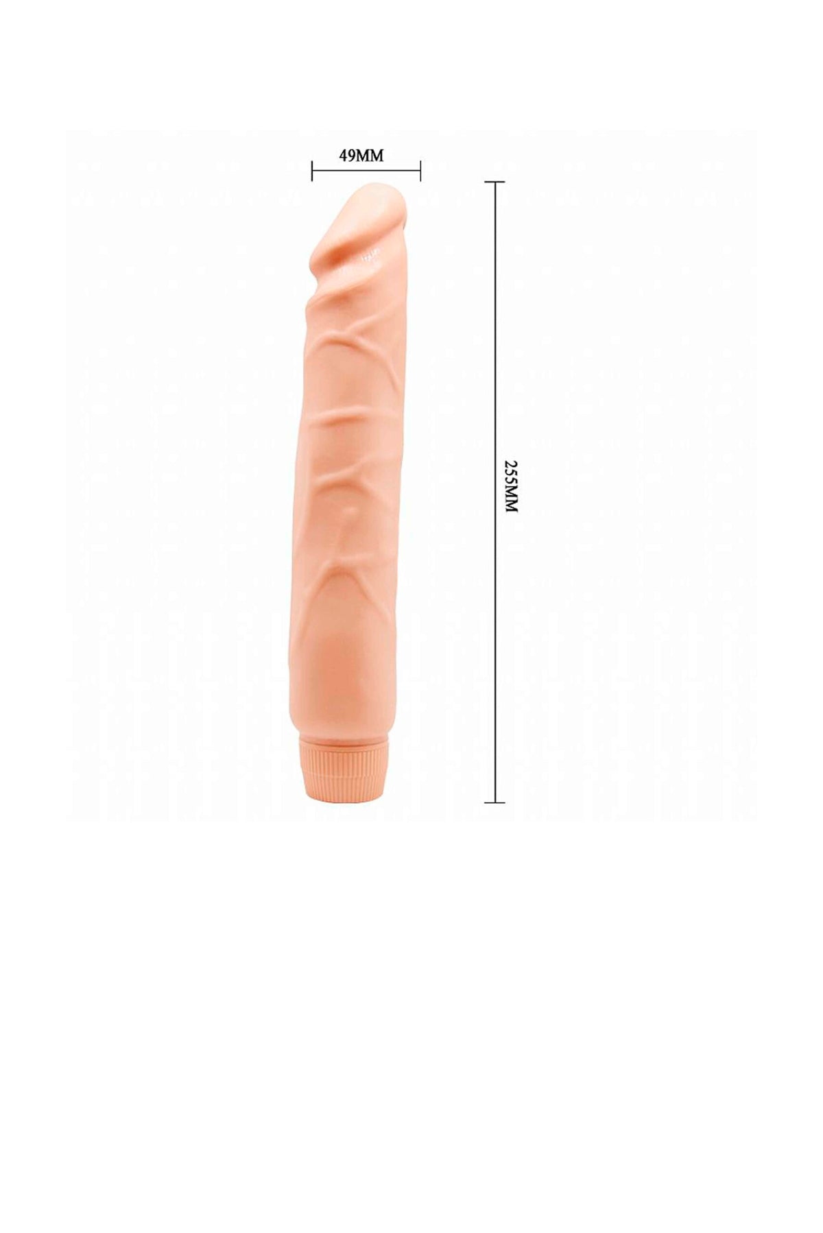 Prótese Peniana com Vibro Multivelocidade 25,5×4,9cm em bege – Doce Malícia