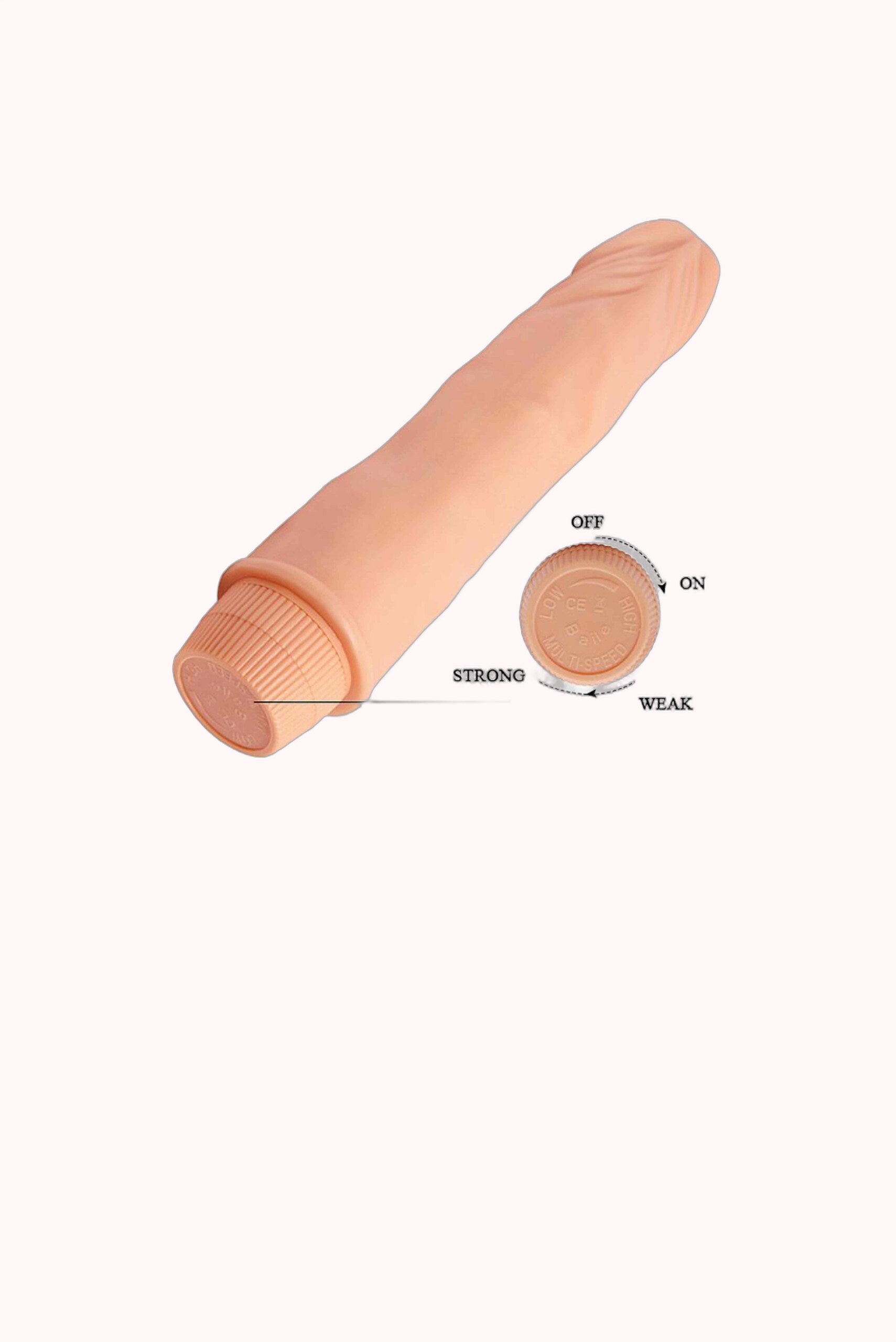 Prótese Peniana Realística com Vibro 21,5×4,0cm – Doce Malícia