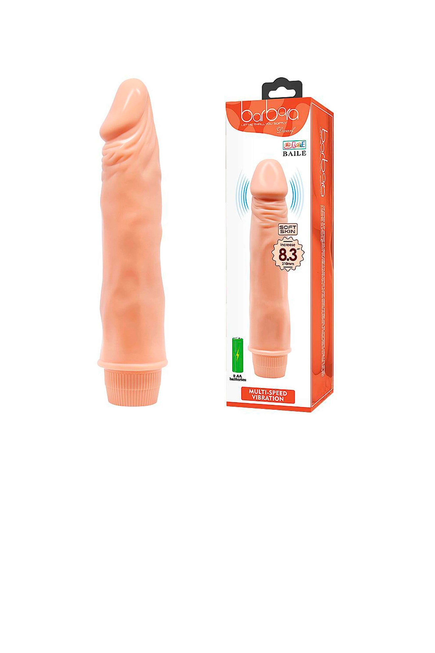 Prótese Peniana Realística com Vibro 21,5×4,0cm em Quantidade – Doce Malícia